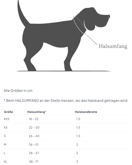 Cloud 7 Grösstenabelle Hundehalsband RESC7UE