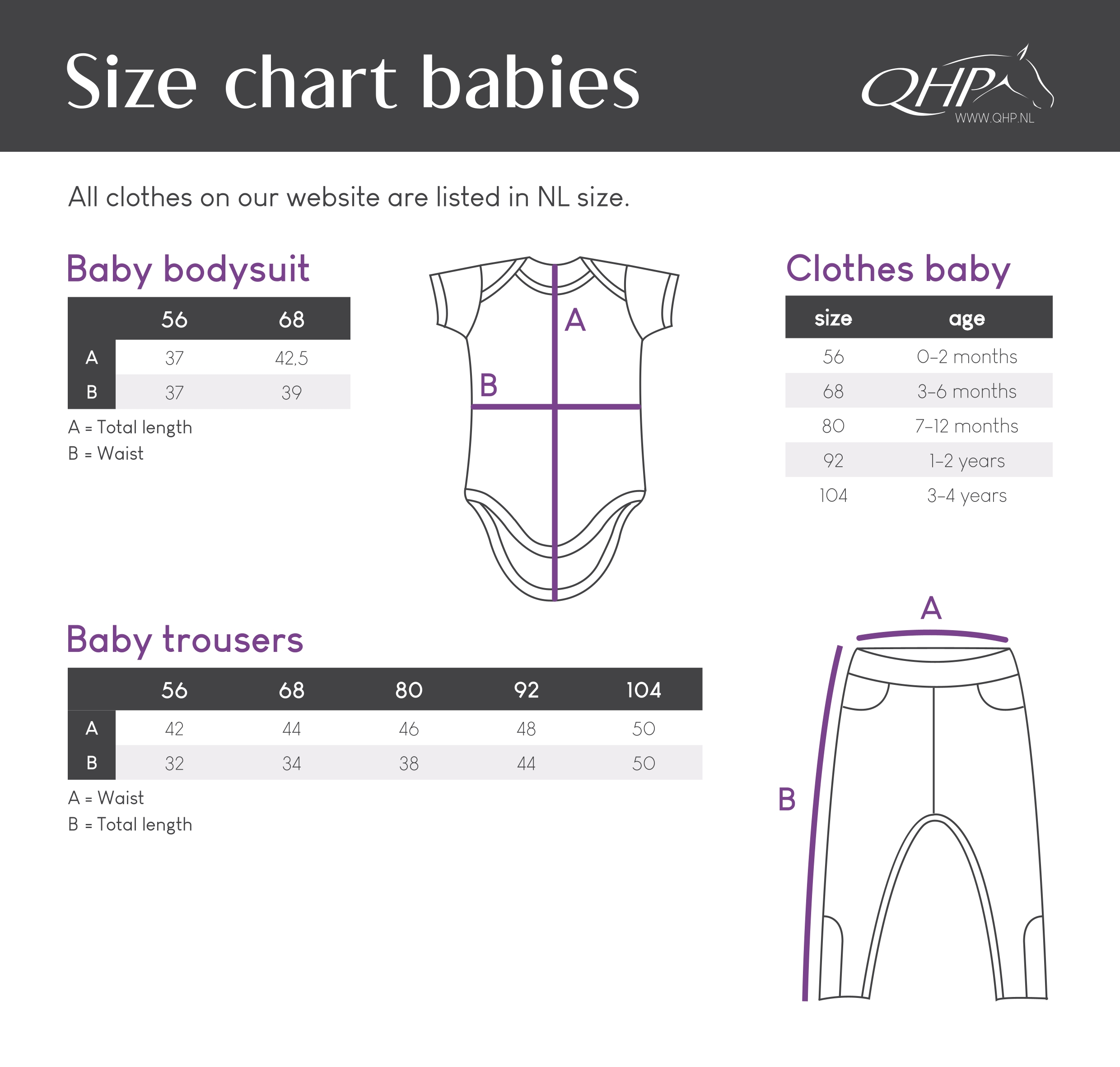 Grössentabelle_QHP_Reithose Junior Bobby