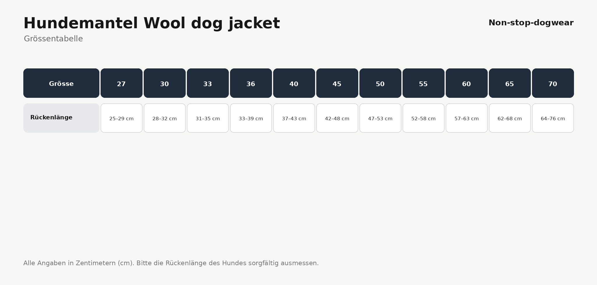 Non Stop Wool Dog Jacket