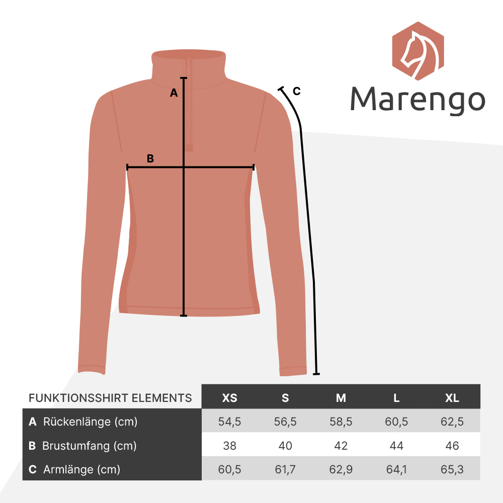 Grössentabelle Marengo Funktionsshirt Elements langarm