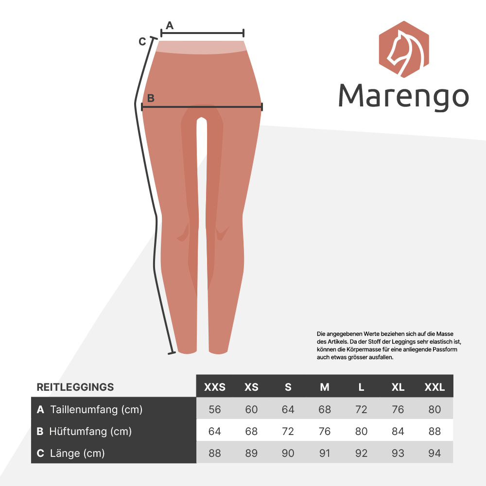 Grössentabelle Marengo Reitleggings